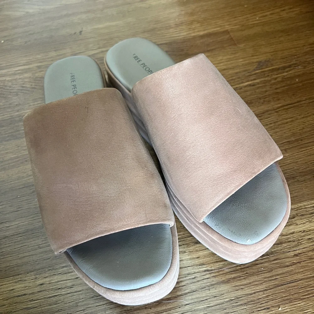 Free People Oak Platform Slide Sandals